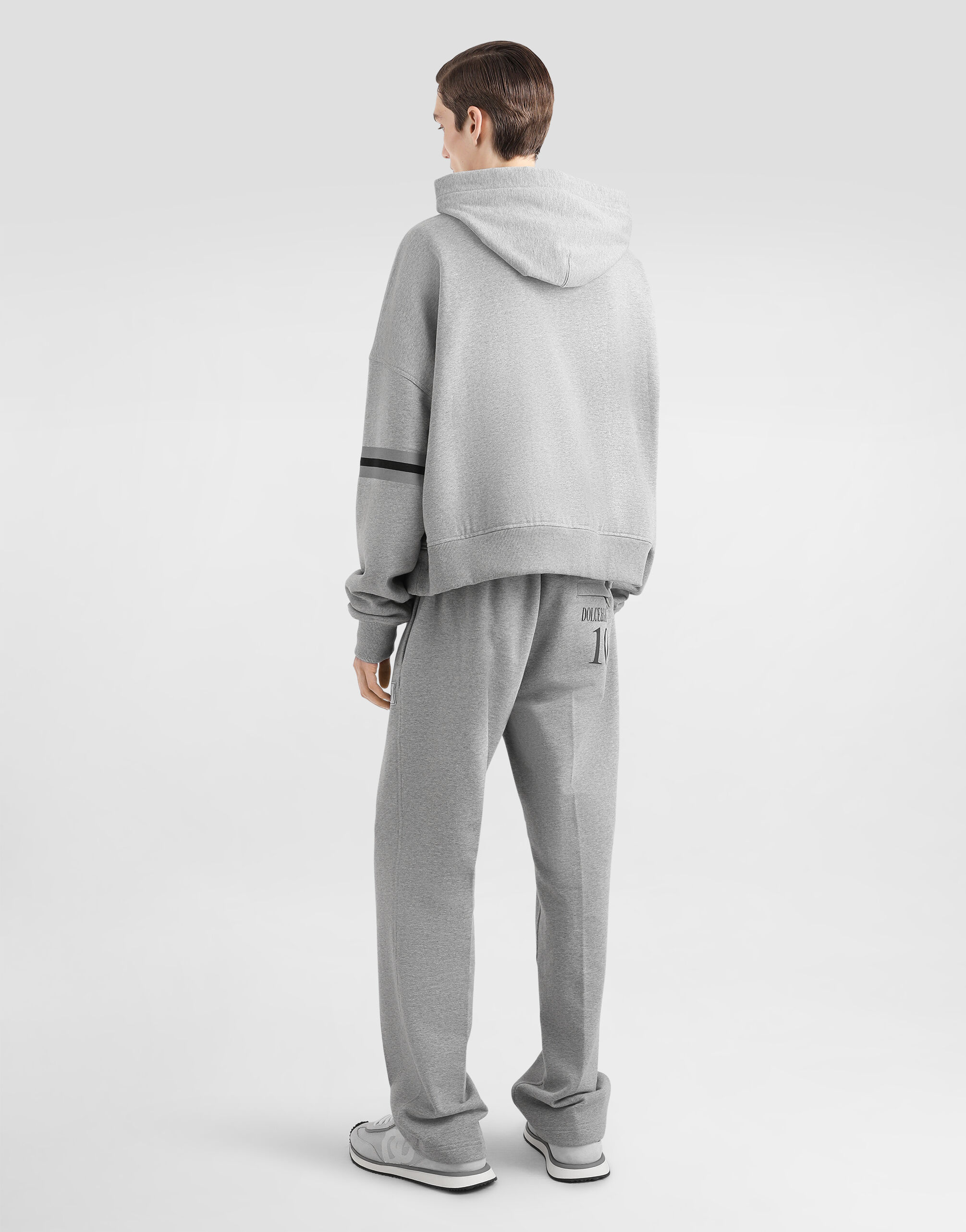 Stretch jersey jogging pants in Grey for Men | Dolce&Gabbana®