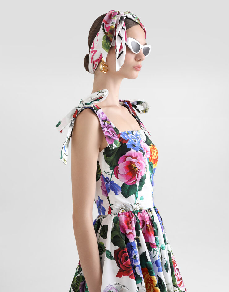Dolce & Gabbana Rose-print corset dress Print F6ZT2THS5S6