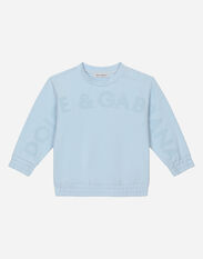 DolceGabbanaSpa Round-neck sweatshirt with logo print Grey L1JO6LG7KS1
