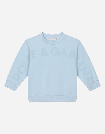 Dolce & Gabbana Rundhalssweatshirt mit Logoprint Weiss L1JTEYG7K7R