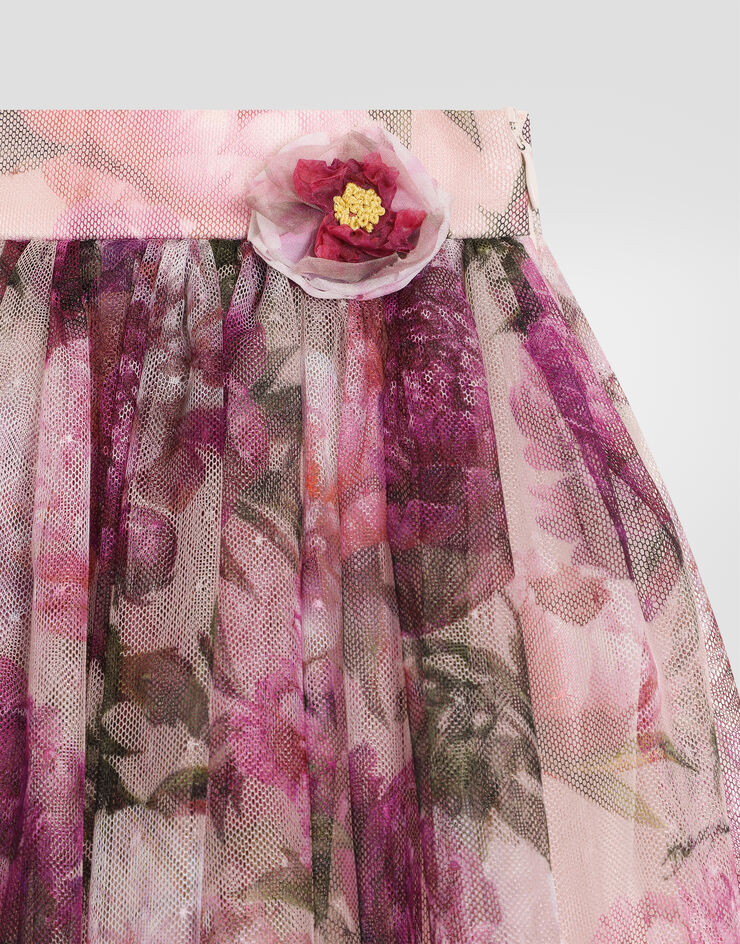 Dolce & Gabbana Peony-print tulle skirt Dolce & Gabbana Peony-print tulle skirt Multicolor L26I19G7QZW