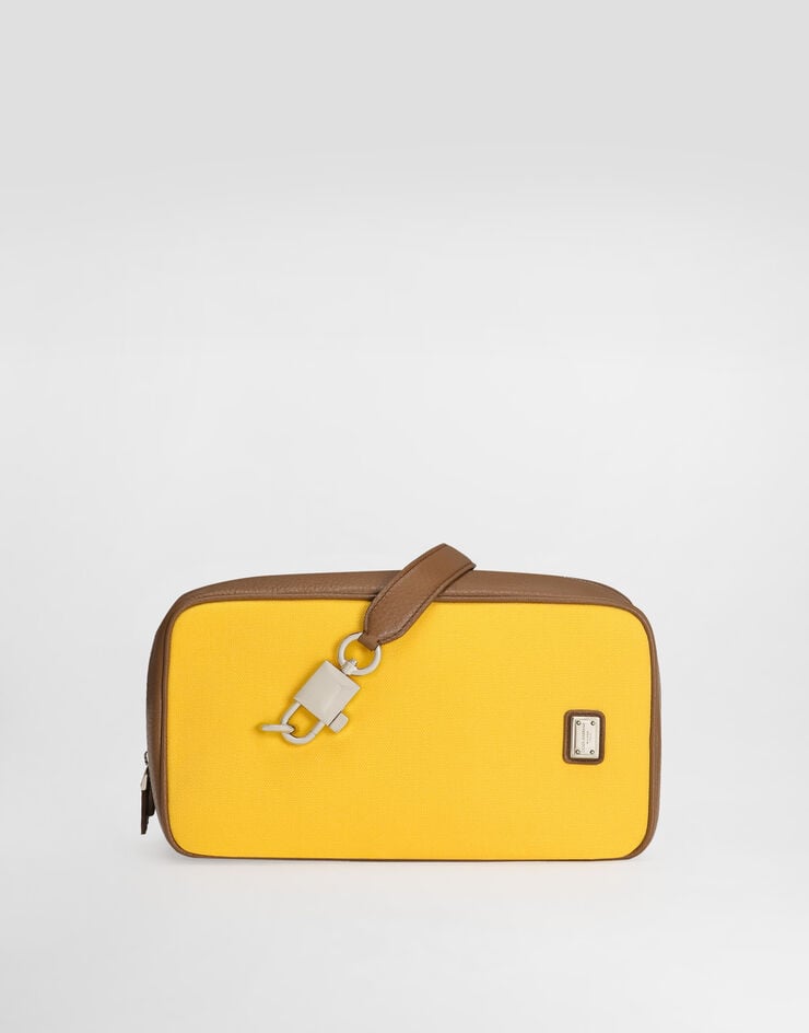 Dolce & Gabbana Lock canvas and calfskin handbag Multicolor BM2449A0368