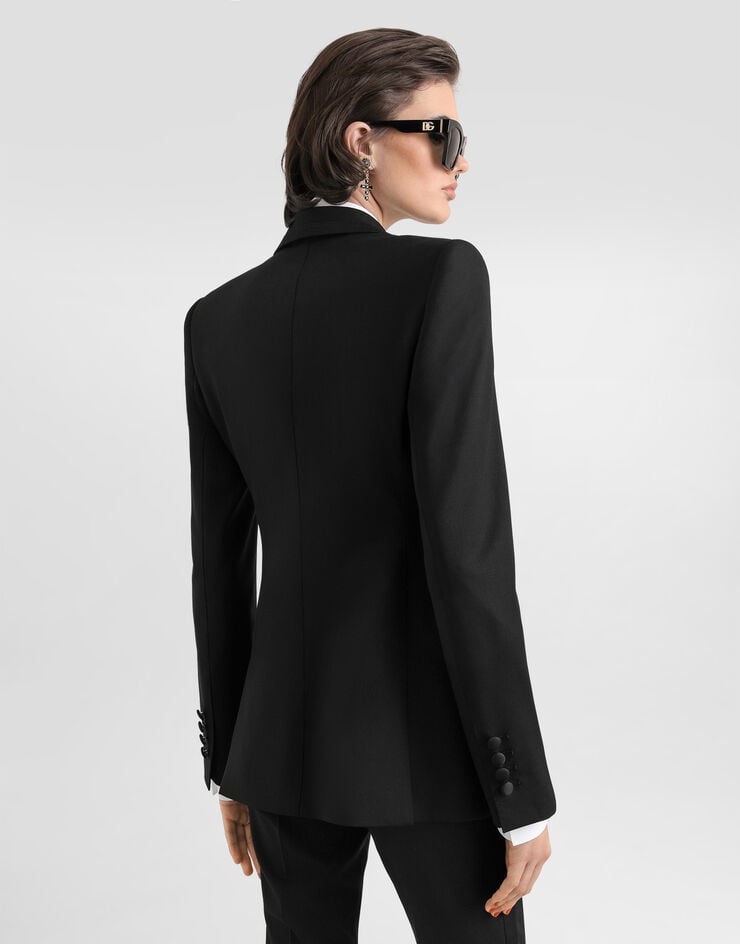 Dolce & Gabbana Turlington single-breasted jacket in bi-stretch twill Black F29EFTGDDFR