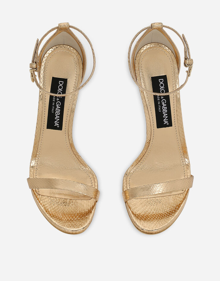 Dolce & Gabbana Python skin sandals Gold CR1717A2F48