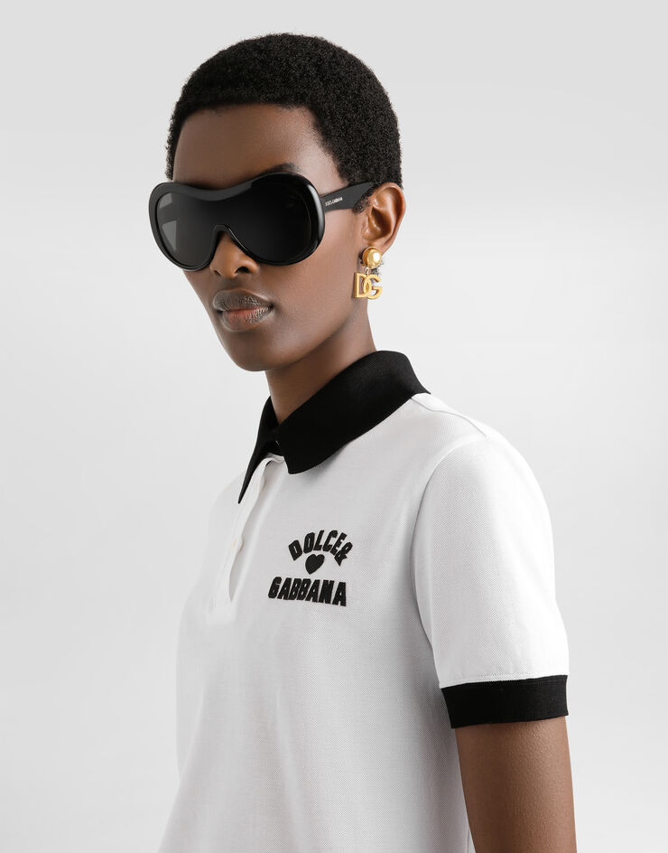 Dolce & Gabbana ワッペン ピケ ポロシャツ White F8V33ZGDDBE