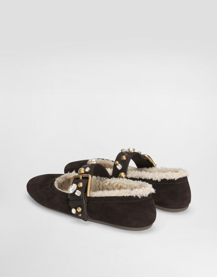 Dolce & Gabbana Suede ballet flats with embroidery Dolce & Gabbana Suede ballet flats with embroidery Multicolor CB0295A3O93