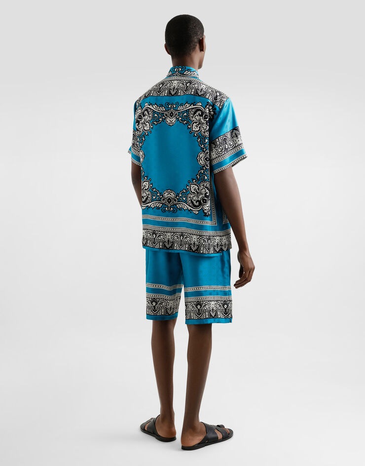 Dolce & Gabbana Camisa de seda con estampado Bandana Imprima G5MR0THI1VM