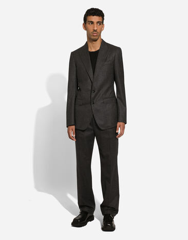 Dolce & Gabbana Single-breasted wool Taormina-fit jacket Grey G2TL2TFU21Q
