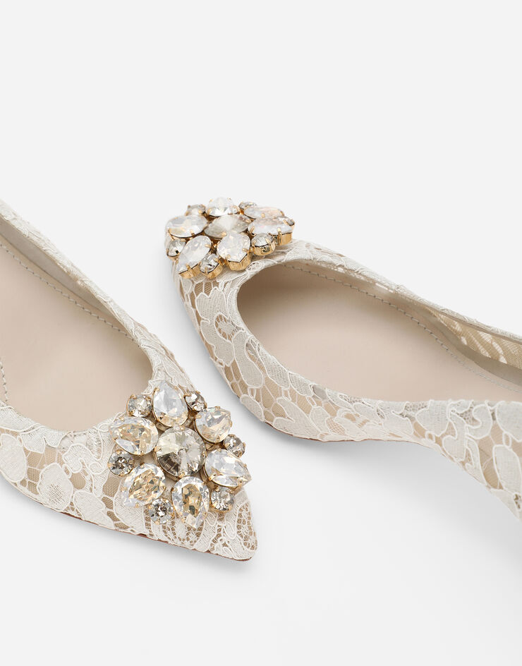 Dolce & Gabbana Pump in Taormina lace with crystals White CD0066AL198