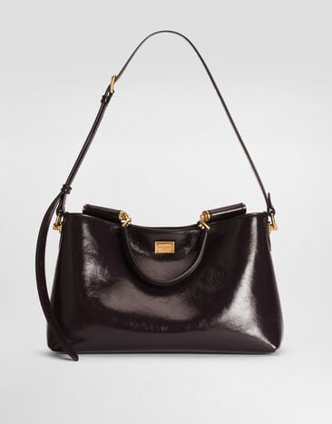 Dolce & Gabbana Medium Vittoria calfskin handbag Bordeaux BB7896AZ000