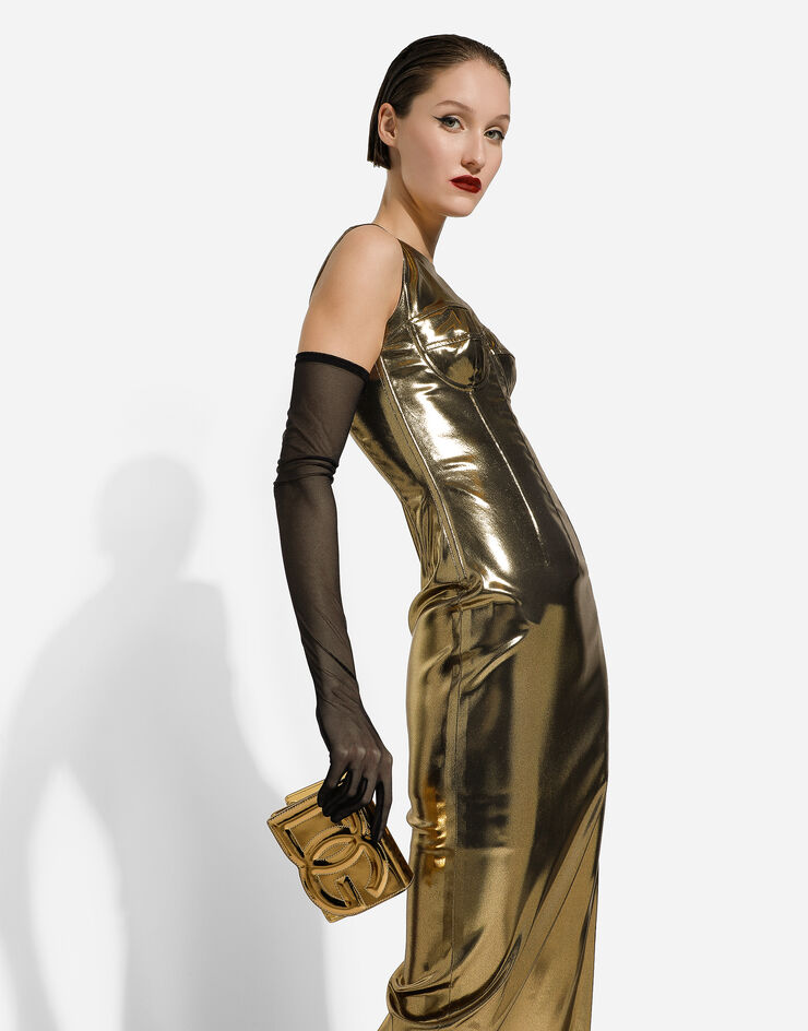 Dolce&Gabbana Маленькая сумка кросс-боди DG Logo золотой BB7543AY828