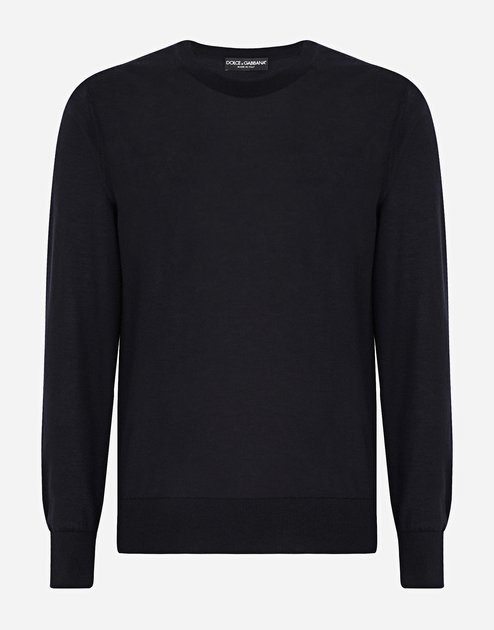 Crewneck sweater in cashmere in Blue for Men Dolce Gabbana