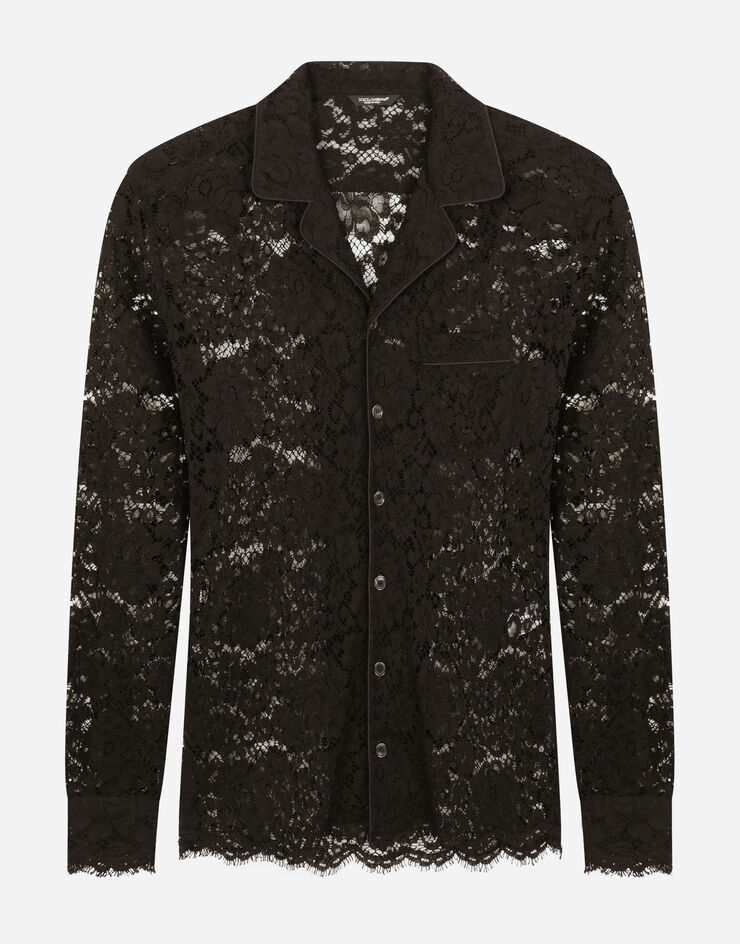 Dolce & Gabbana Camisa de encaje Negro G5JD9THLMEA