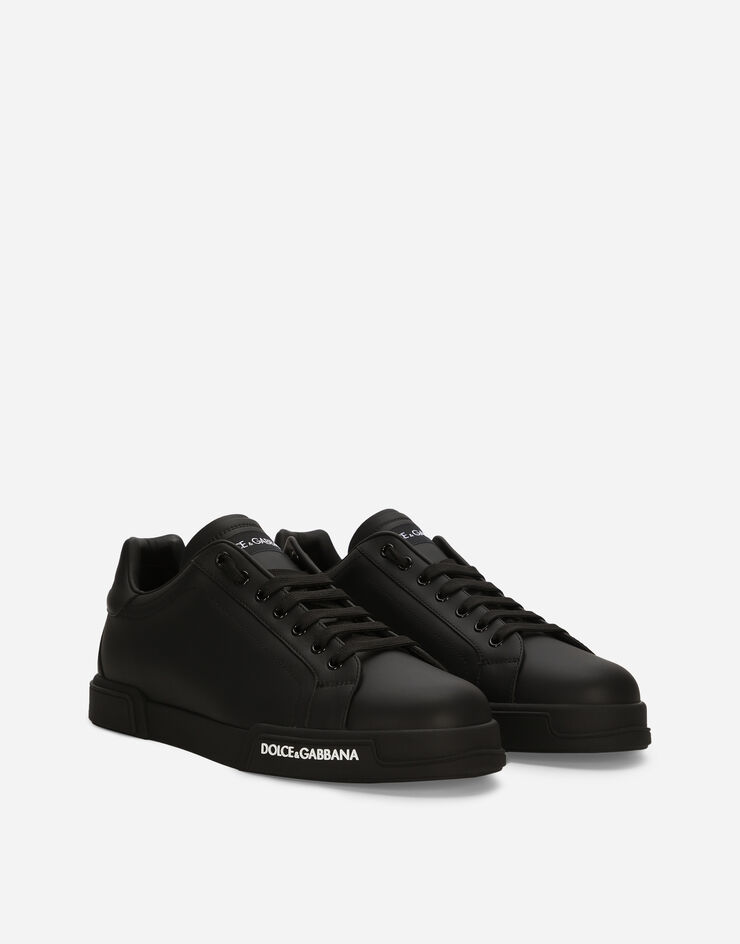 Dolce & Gabbana Sneaker Portofino aus kalbsnappaleder Schwarz CS2332AA335