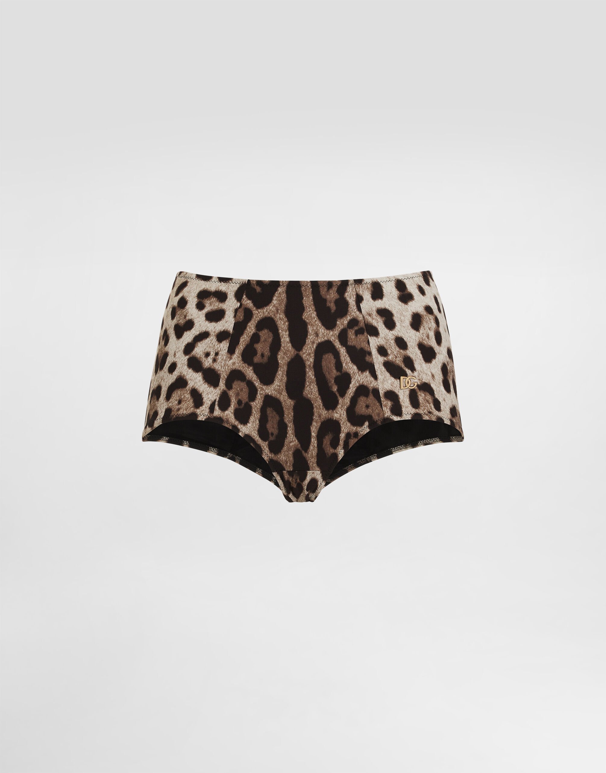 Leopard print high waisted bikini bottoms in Multicolor for Women Dolce Gabbana