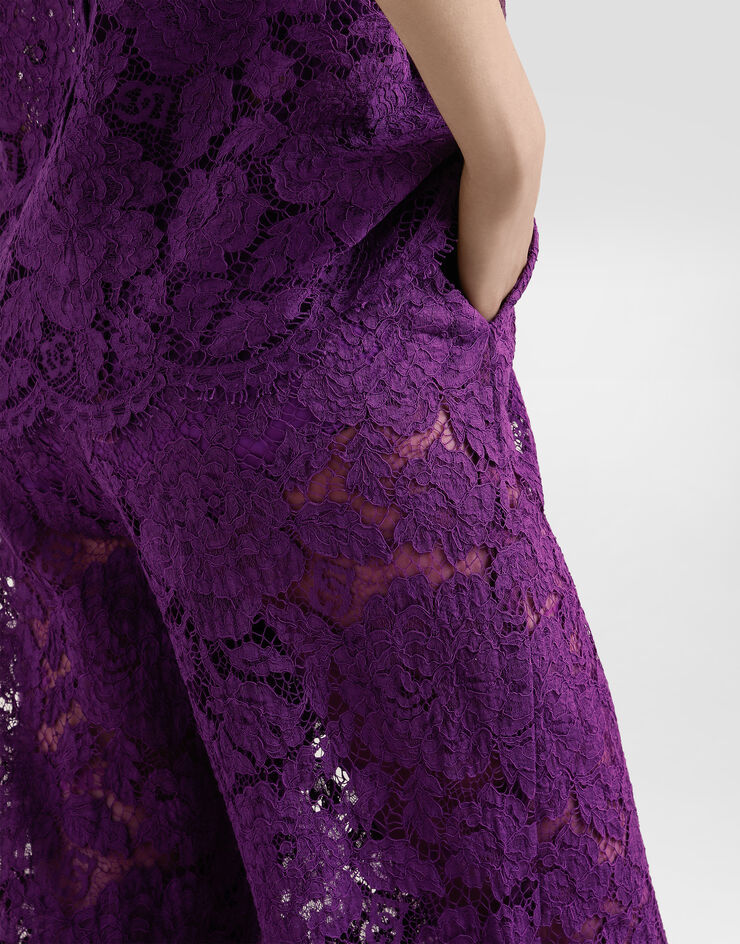 Dolce & Gabbana Cordonetto lace trousers Purple FTCPTTHLM7L