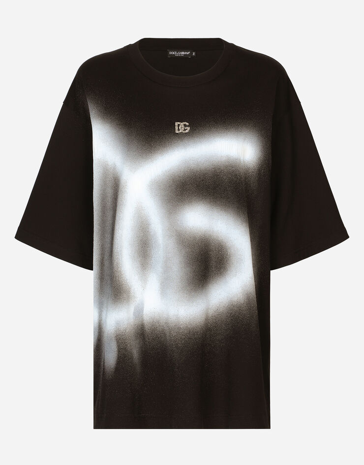 Dolce & Gabbana T-SHIRT M/CORTA GIRO Black F8N16ZG7E9J