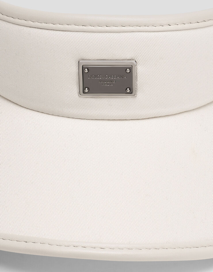 Dolce & Gabbana Gabardine peak with logo Beige GH910AFUFL3