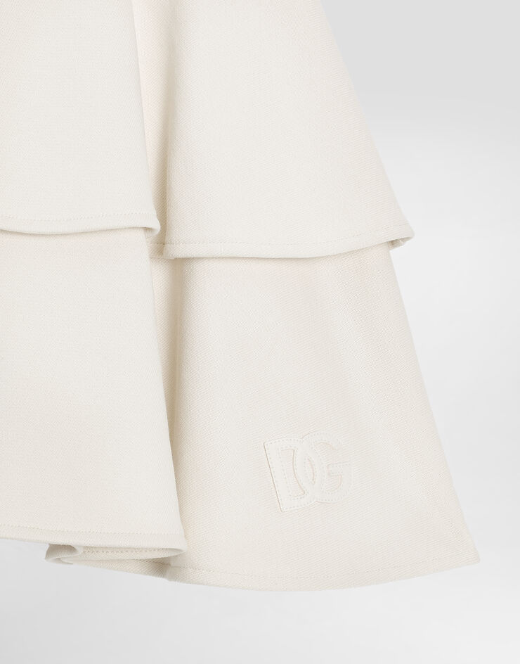 Dolce & Gabbana Gonna in felpa con logo DG laserato Rosa L5JIB1G7PIE