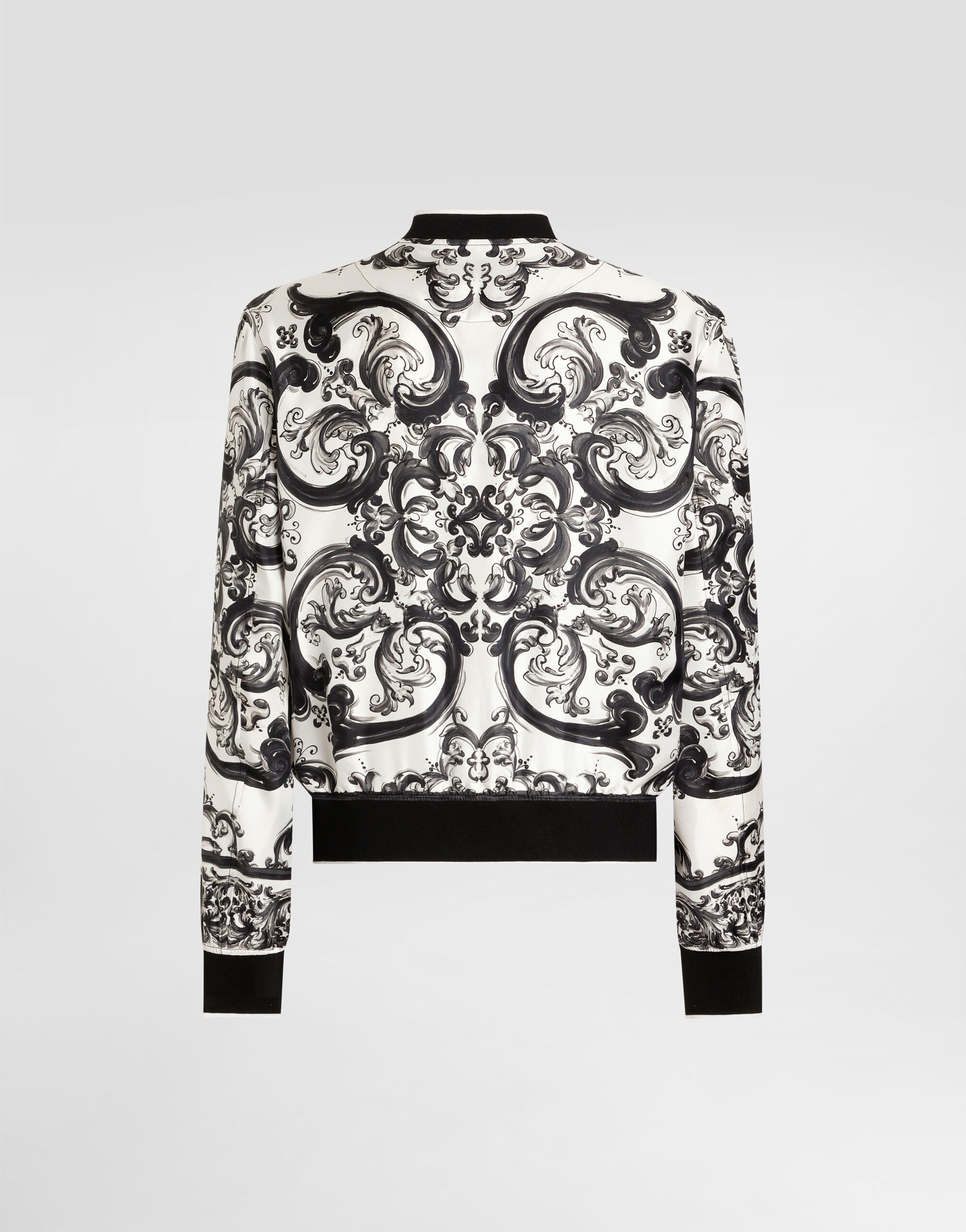 Majolica-print twill jacket in Multicolor for Men | Dolce&Gabbana® US
