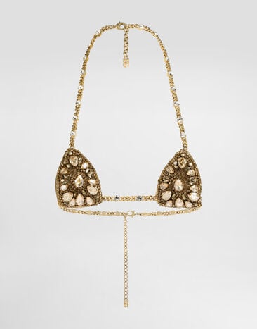 Dolce & Gabbana Bra with embroidery Gold WZS6M2W1111