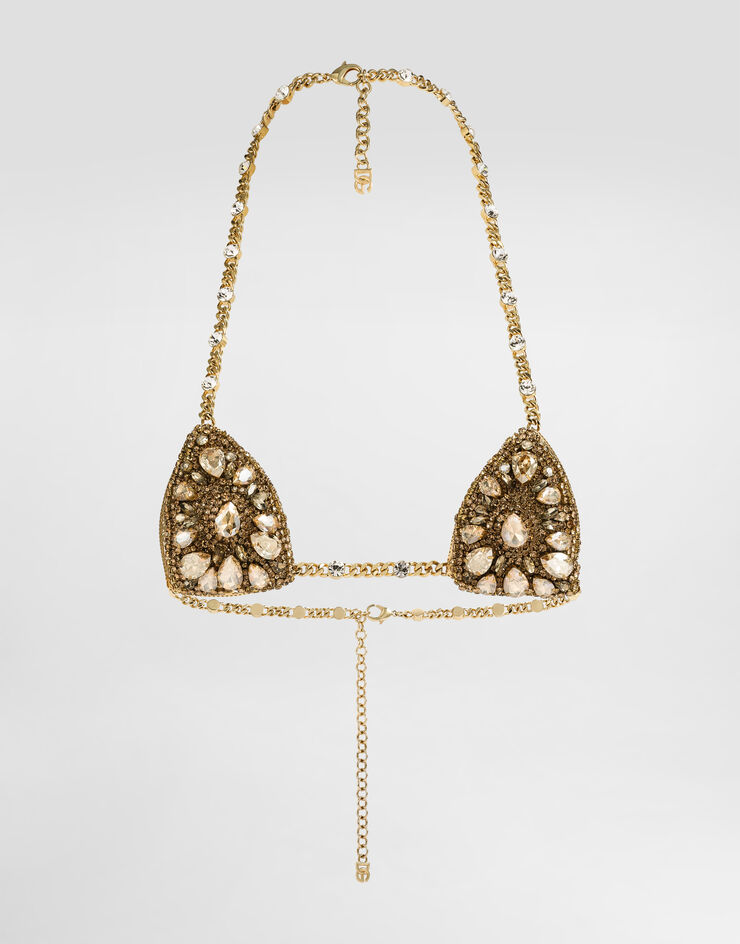 Dolce & Gabbana Bra with embroidery Gold WZS6M2W1111