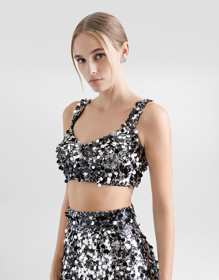 Dolce & Gabbana توب براليت بترتر فضي F7Y28TFLSJ8
