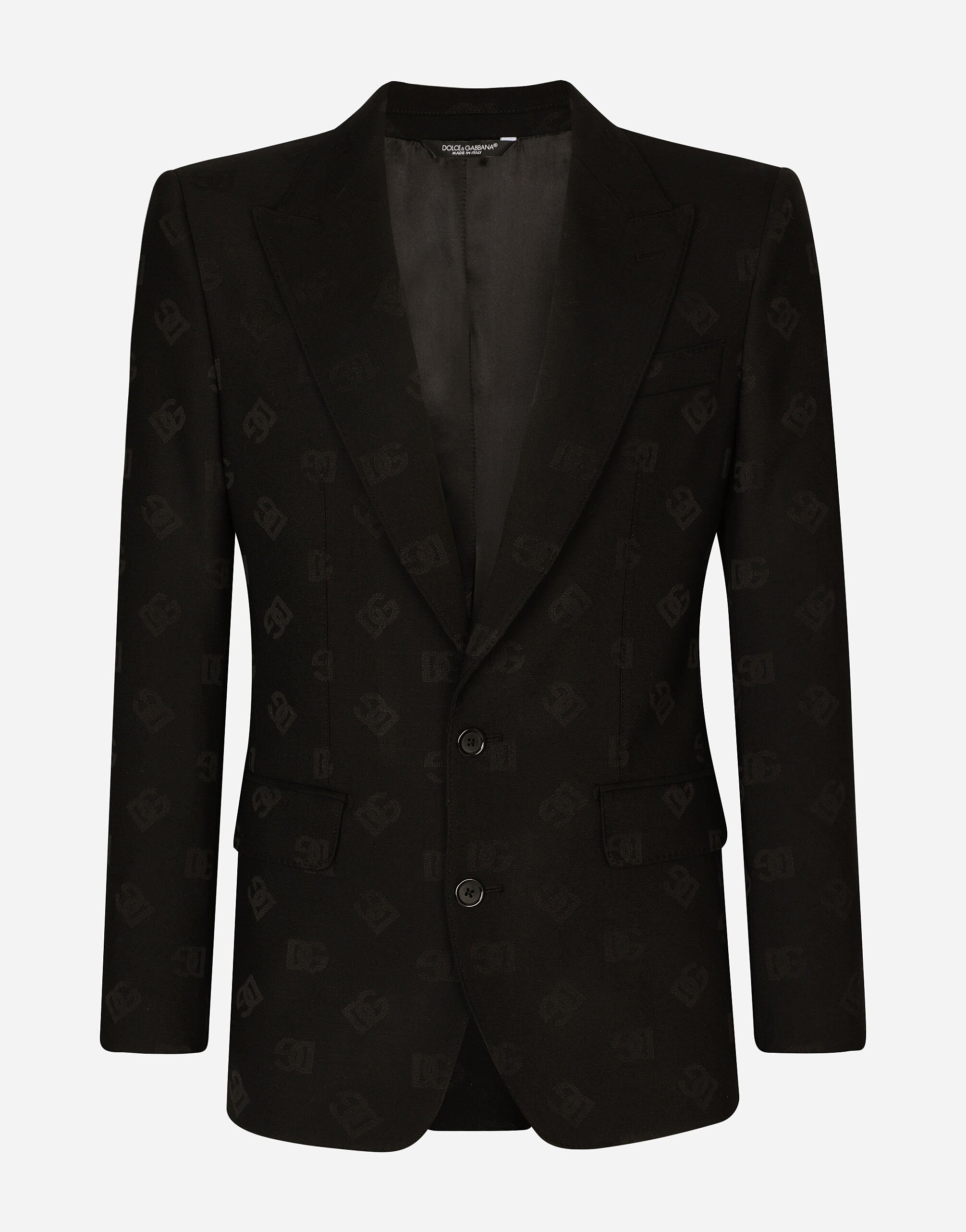 Dolce & Gabbana Single-breasted jacquard Sicilia-fit jacket with DG Monogram design Multicolor G2QU4TFR2ZJ