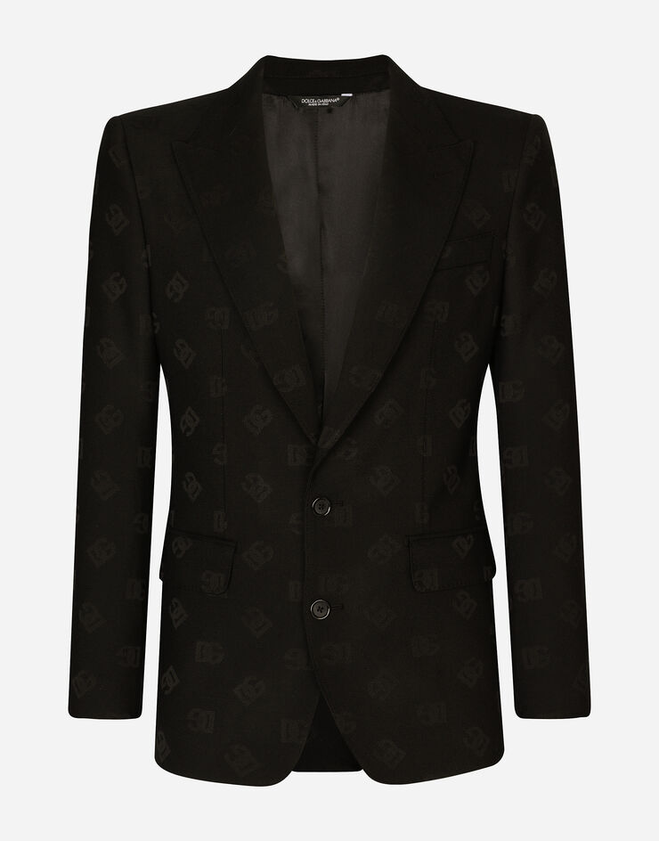Single-breasted jacquard Sicilia-fit jacket with DG Monogram design in ...