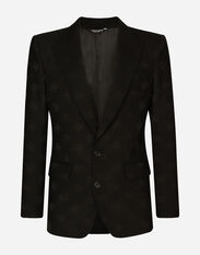 Dolce & Gabbana Single-breasted jacquard Sicilia-fit jacket with DG Monogram design Multicolor G2PT9TFRRDY