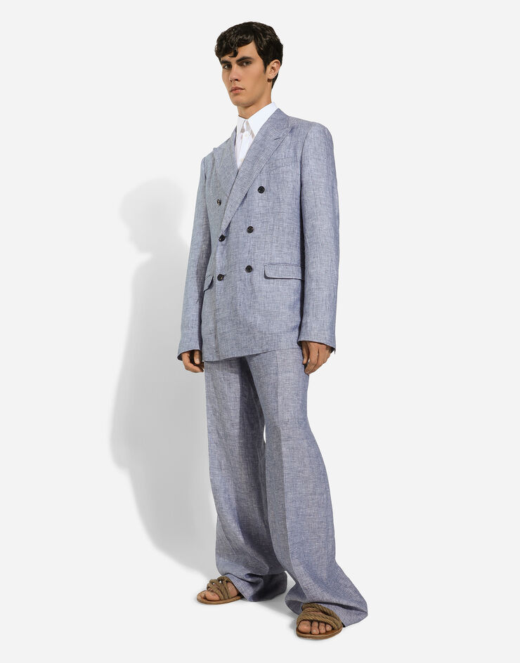 Dolce & Gabbana Tailored linen pants Grey GP01PTFU4LB