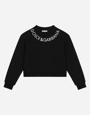 Dolce & Gabbana Jersey sweatshirt with Dolce&Gabbana logo Negro L5JW9NG7L1J