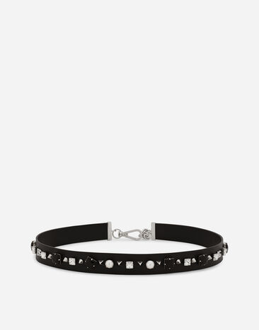 Dolce & Gabbana Cinturón de piel y latón Negro WLO6B1W1111