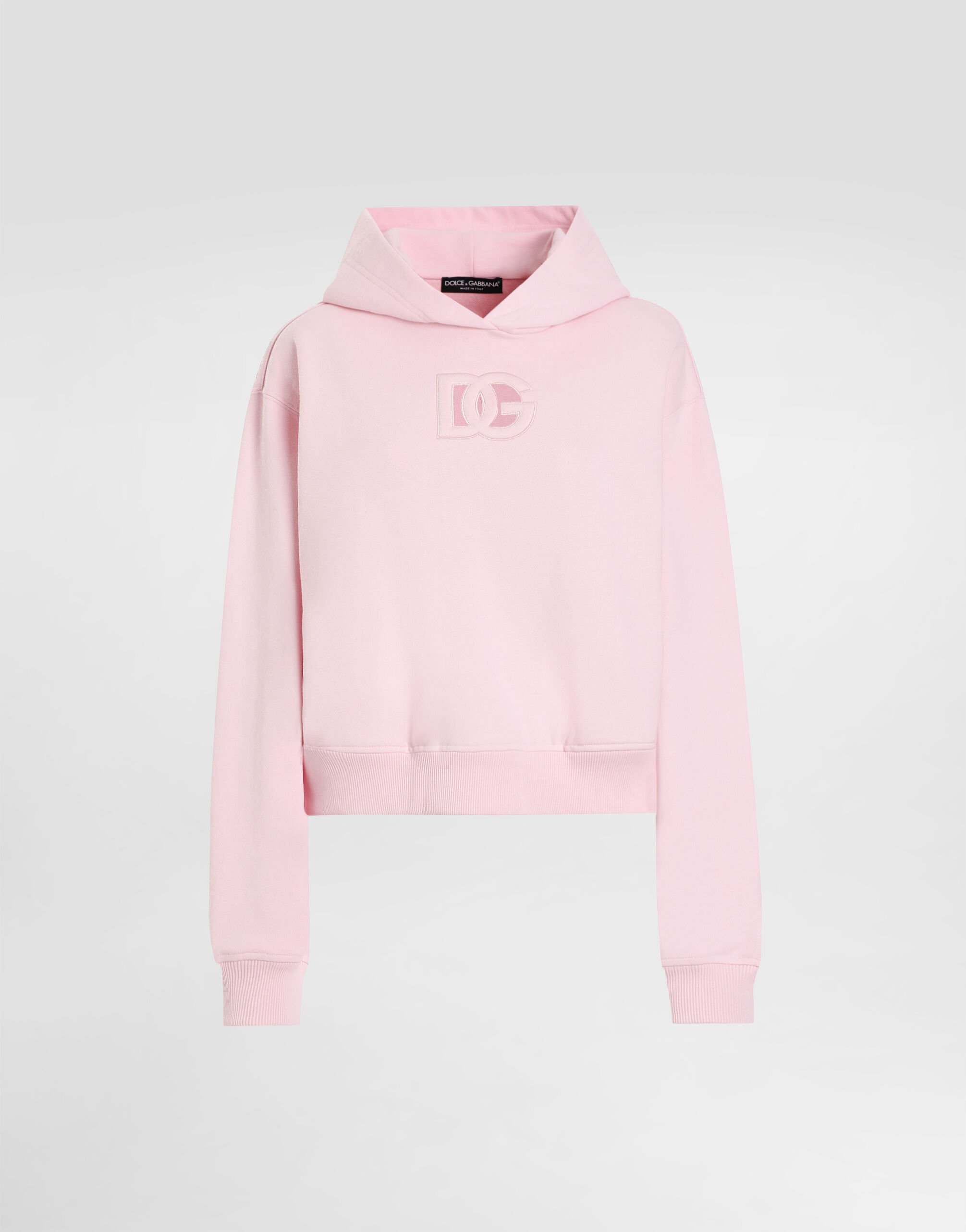 DOLCE & GABBANA 人気パーカー Jersey hoodie with embroidery Cotton jersey hoodie with embroidery in Bordeaux for Men