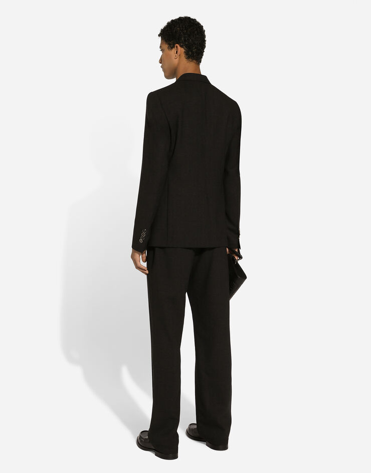 Dolce & Gabbana جاكيت صوف بقصة تاورمينا وصف أزرار مزدوج رمادي G2NW1TFU28E