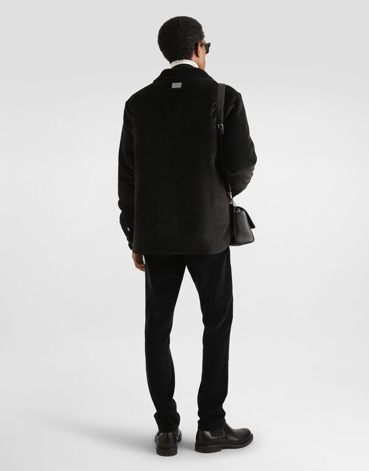Dolce & Gabbana Fine-wale corduroy shirt Black G5MA1TGJ589