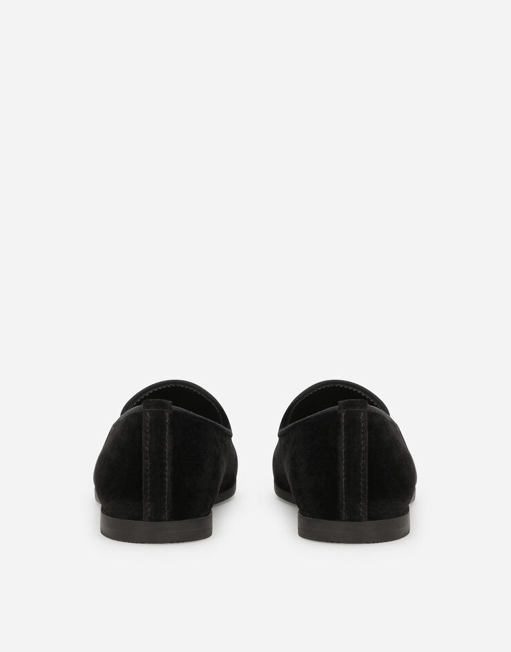 Dolce & Gabbana Slipper de terciopelo Negro DA0297AA970