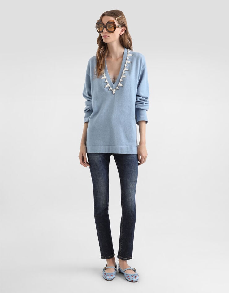 Dolce & Gabbana 5-pocket stretch denim trousers Multicolor FTDIWDG8MB9