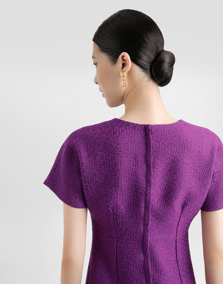 Dolce & Gabbana Tweed dress Purple F6TZLTHUMUA