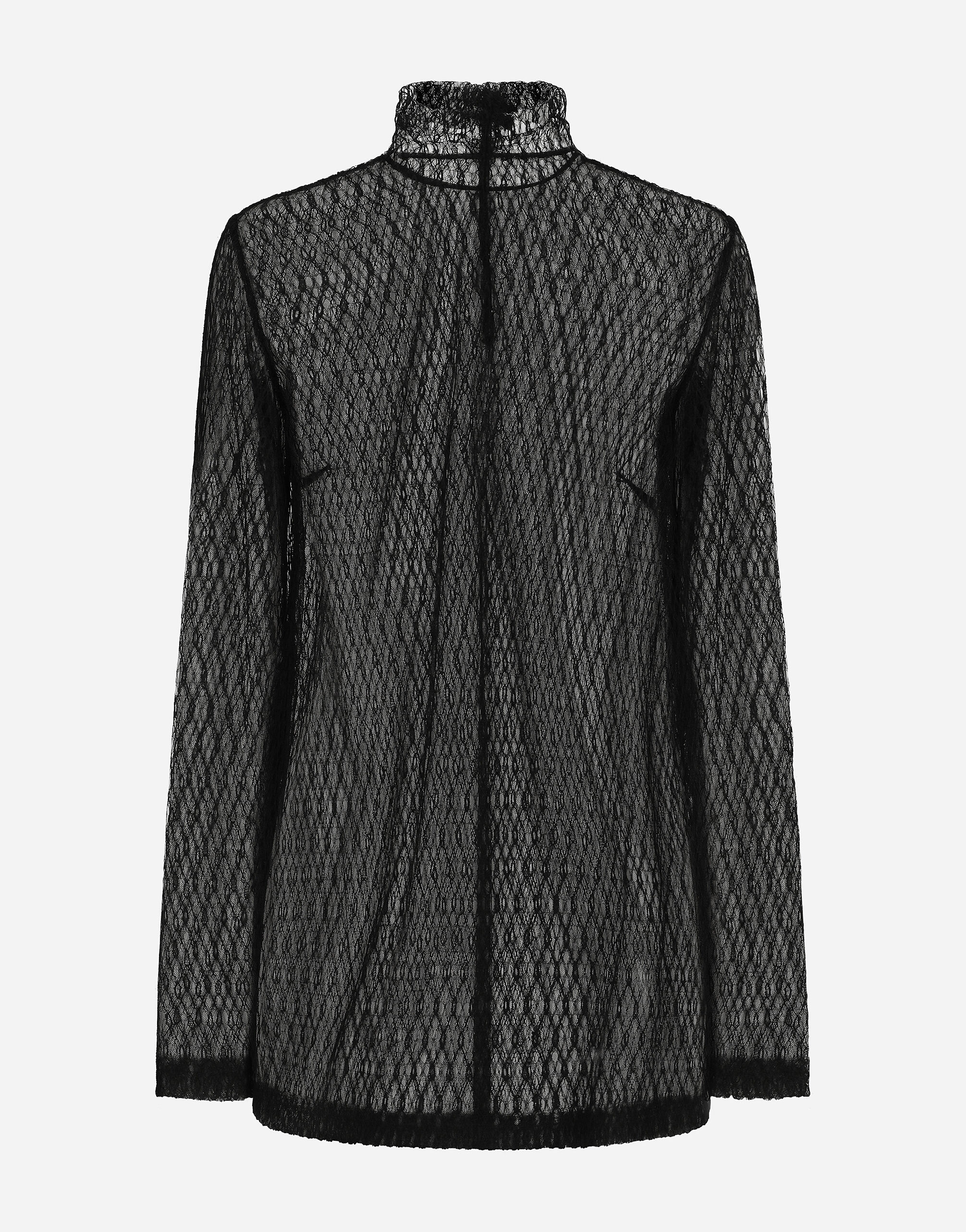 【送料&関税込】Dolce & Gabbana Black Lace Blouse Dolce & Gabbana Lace Blouse Long Sleeves Women Black – Bluefly