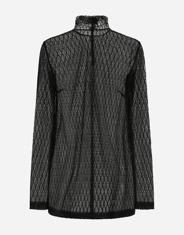 Dolce & Gabbana Blusa de malla Negro F7AI3THLMAA