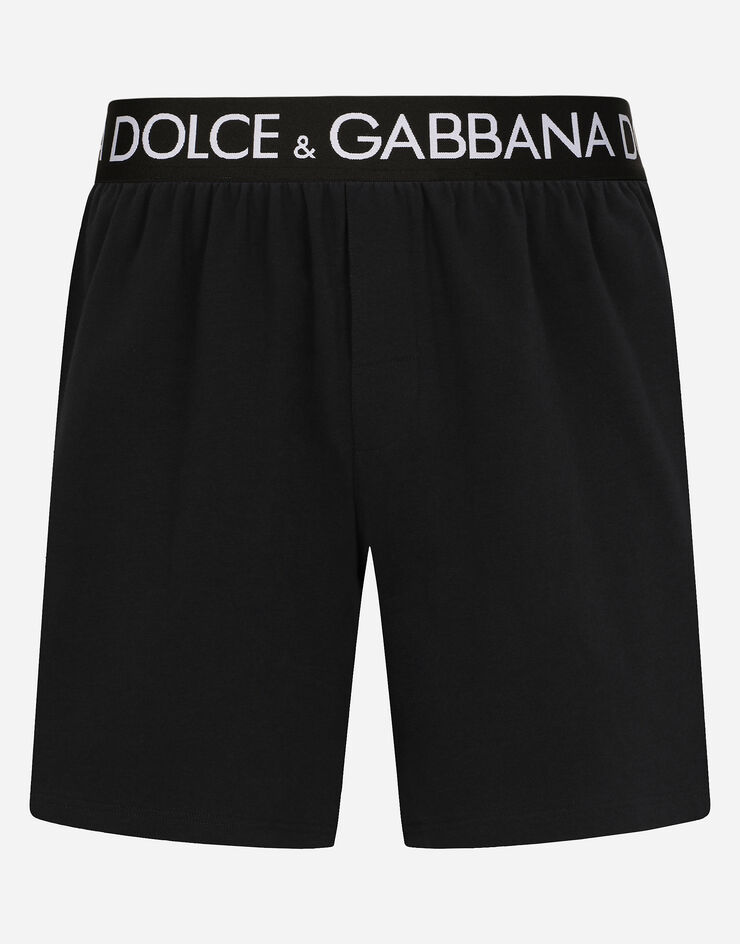 Dolce & Gabbana Shorts de algodón bielástico Negro M4B99JOUAIG