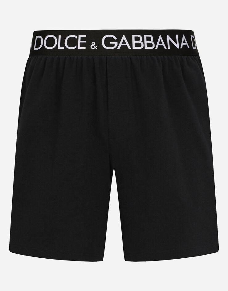 Dolce & Gabbana Short en coton bi-stretch Noir M4B99JOUAIG