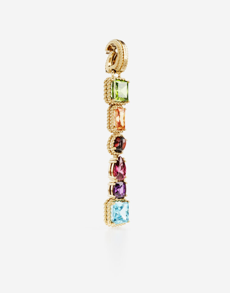 Dolce & Gabbana Breloque I Rainbow alphabet en or jaune 18 ct avec pierres multicolores Doré WANR1GWMIXI