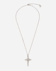 Dolce & Gabbana Boucles d’oreilles Easy Diamond en or blanc 18 ct avec pavé de diamants Doré WNQA3GWQC01
