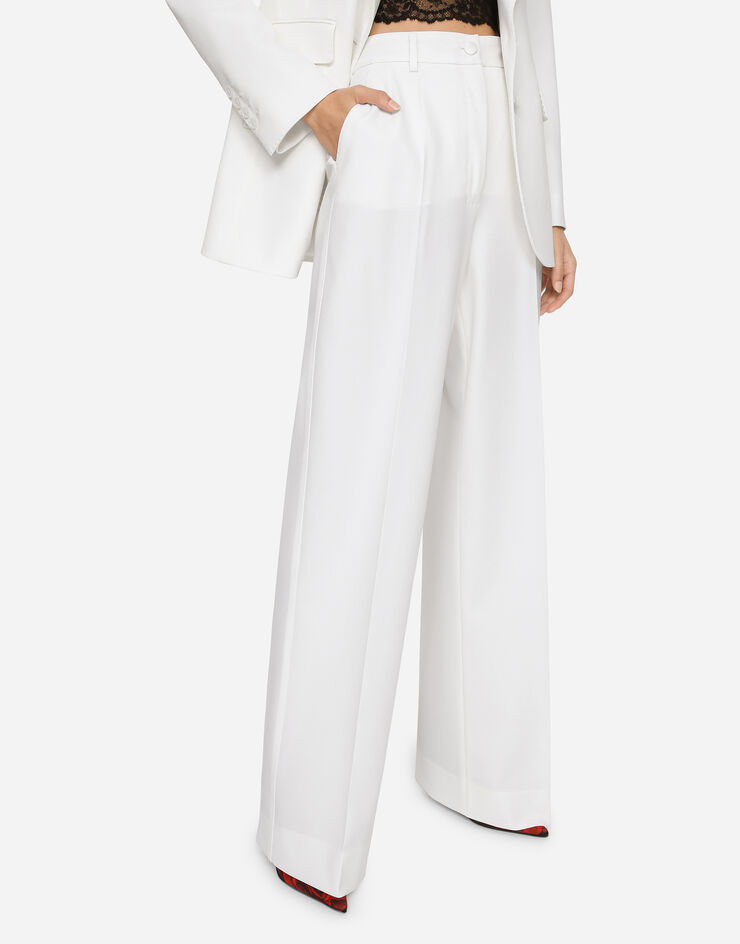 Dolce & Gabbana Pantaloni di lana Bianco FTBQZTFUCCS