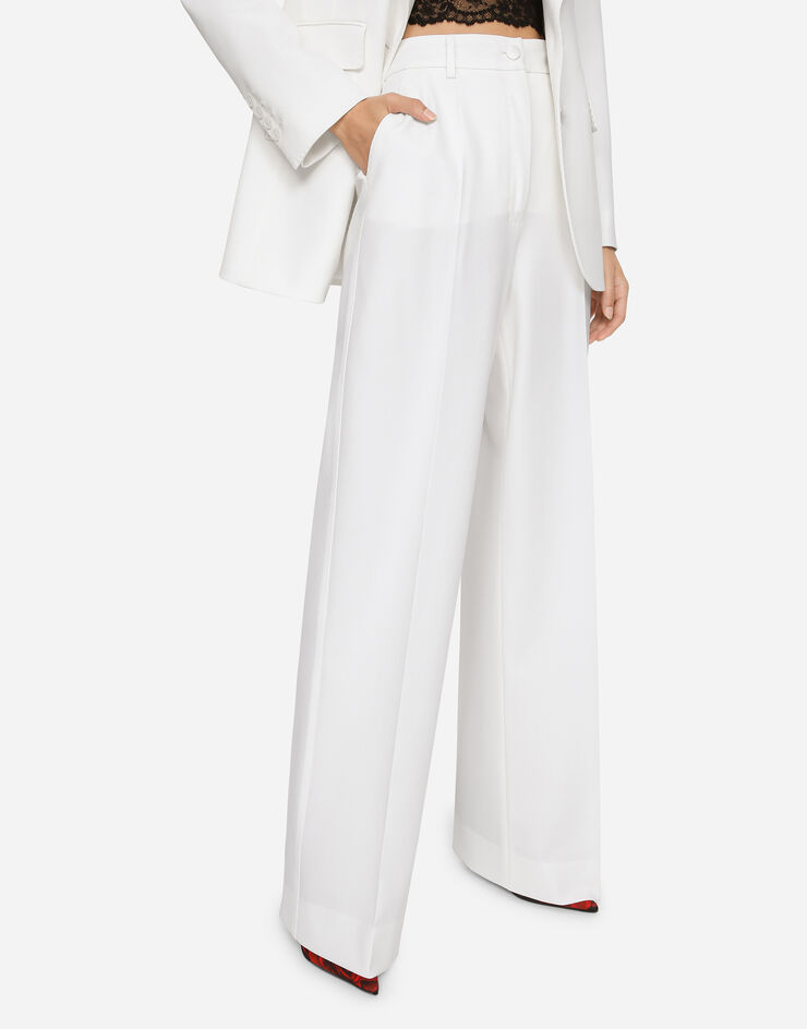 Dolce & Gabbana Pantalon en laine Blanc FTBQZTFUCCS