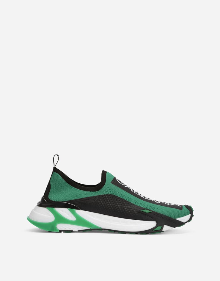 Dolce & Gabbana Sneaker Fast in maglina stretch Verde CS2172AH414