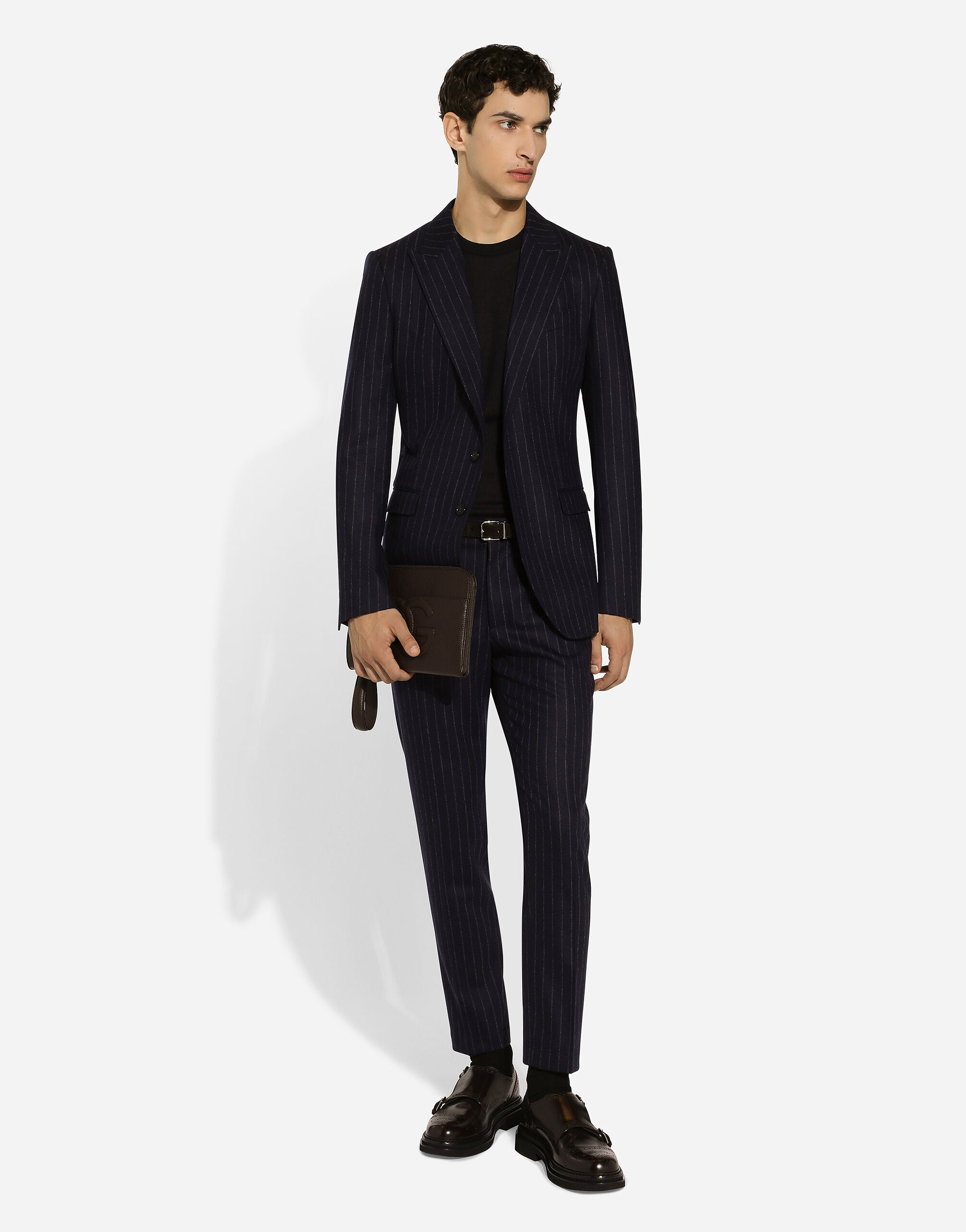 Tailored pinstripe flannel pants - thumbnail 3