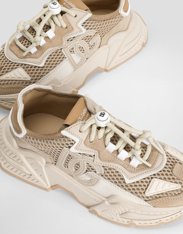 Dolce & Gabbana Daymaster mesh, split calfskin and down sneakers Multicolor DA5119A9H56